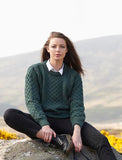 Moss Irish Aran Sweater
