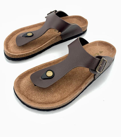 Non-leather toe post sandal 