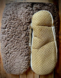 Fluffy house socks with sole