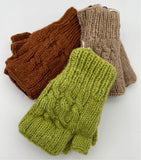 Cable knit hand warmers
